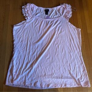 Vintage Y2K Torrid Pink Ruffle Sleeve Top, Size 4, NWT